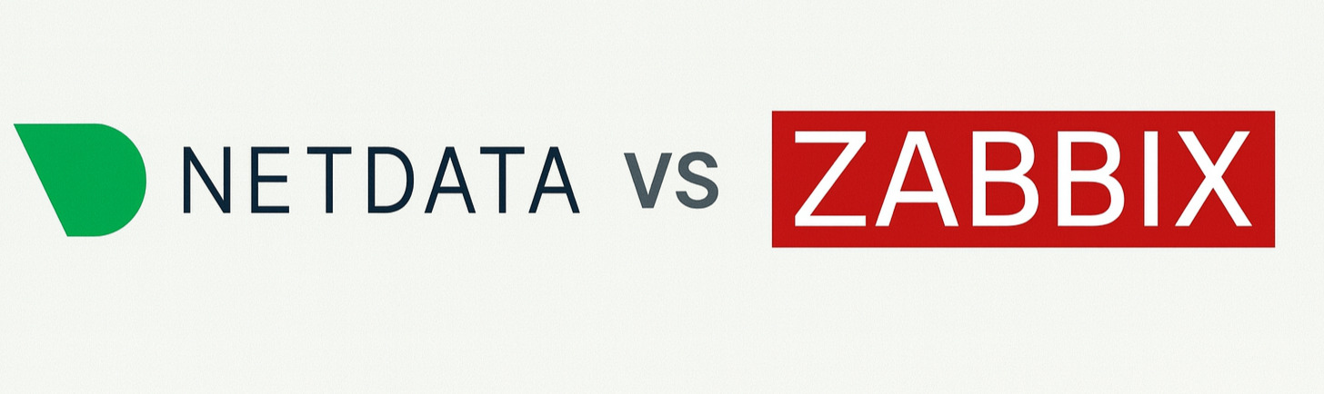 Netdata and Zabbix overview